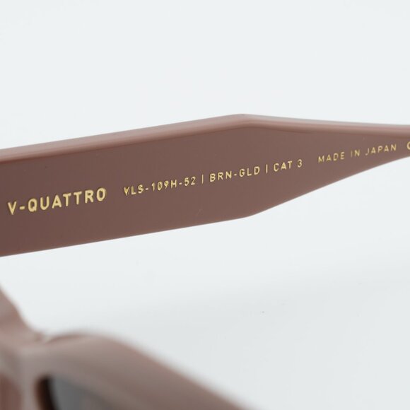 Valentino V-QUATTRO VLS-109H Sunglasses Caramel Rectangle Frame, Brown Lenses - Picture 10 of 12
